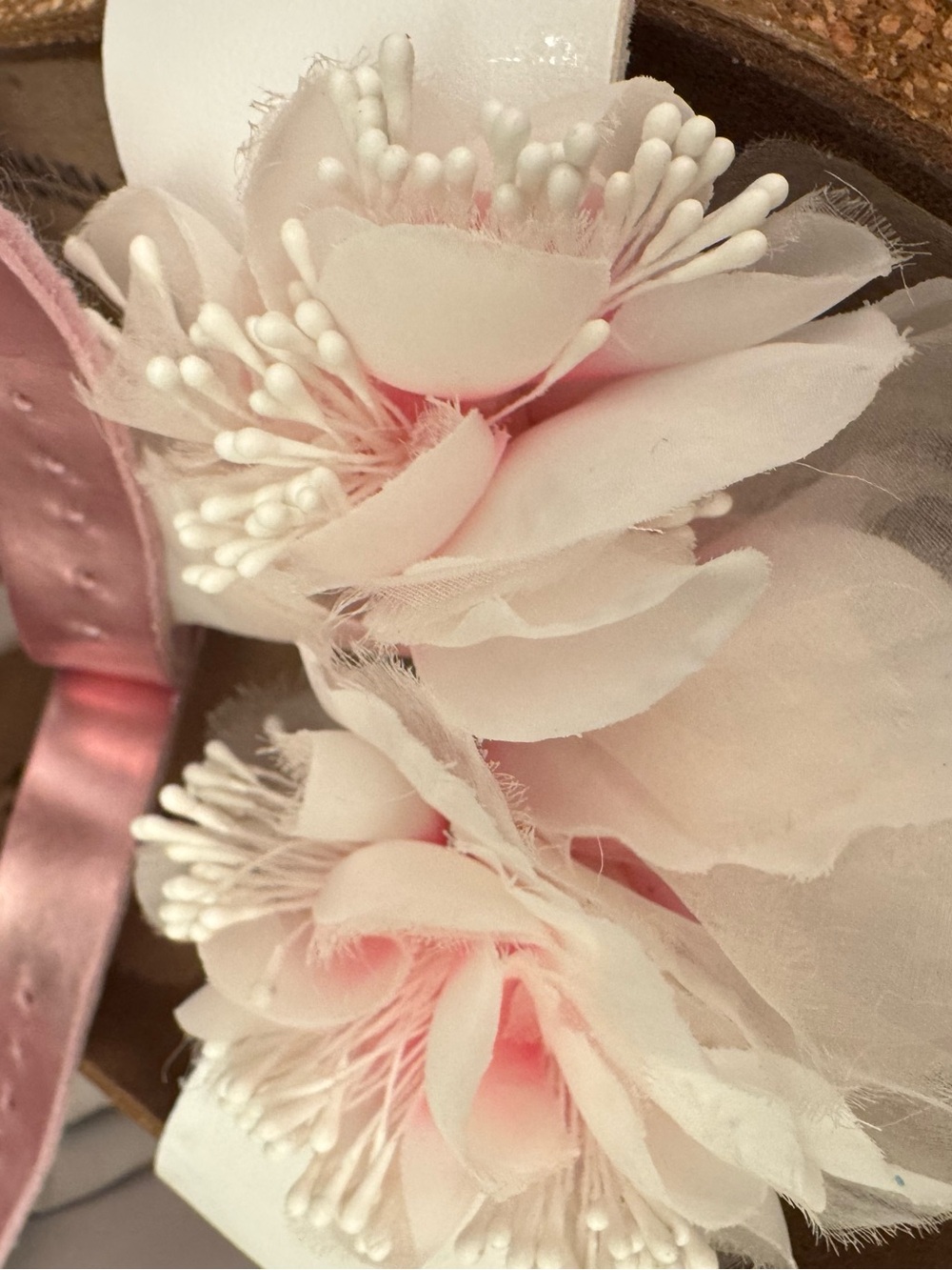 Monnalisa girls white & pink flower sandals EU32 / US 1 - Picture 12 of 15
